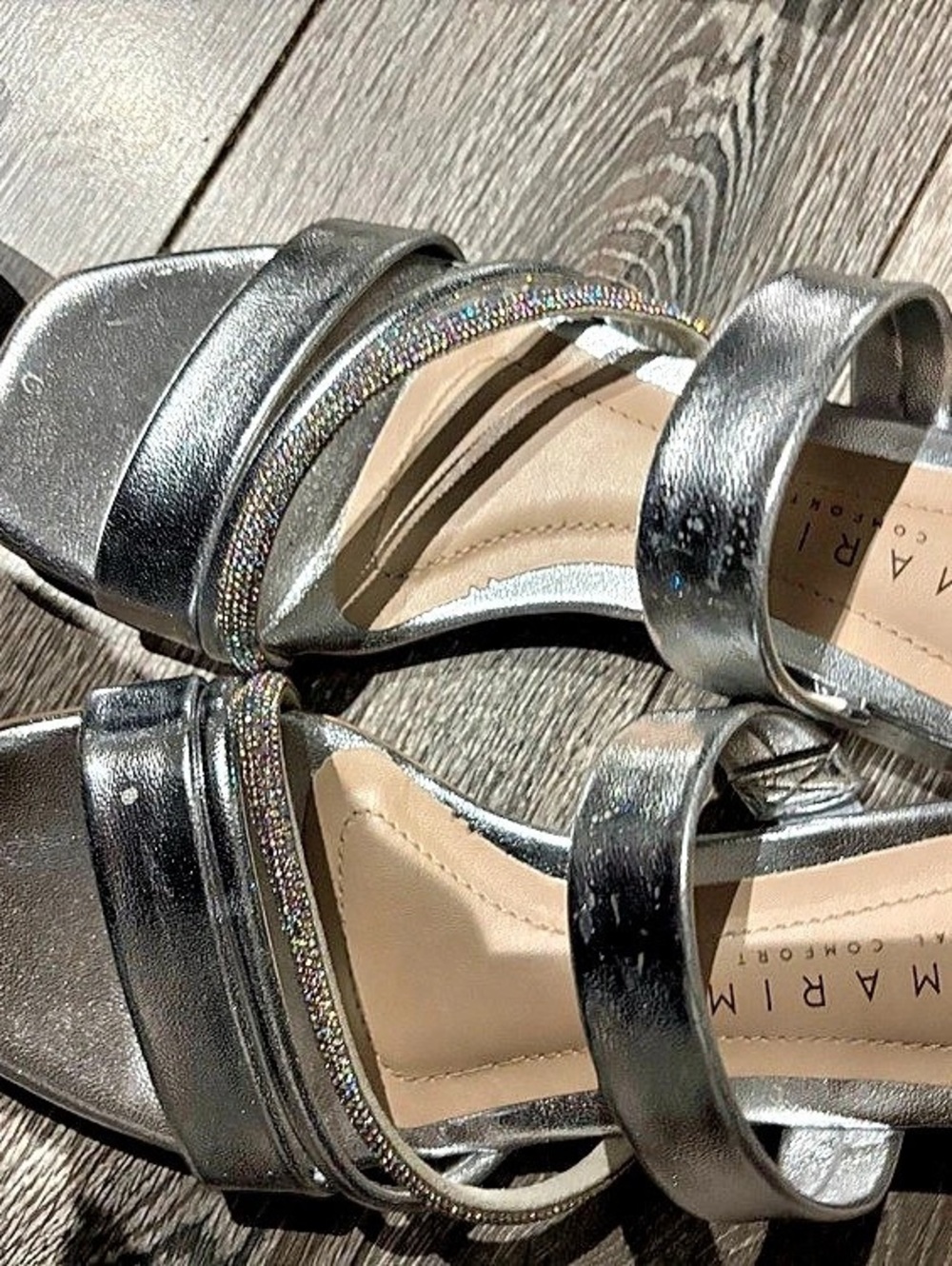 Strappy Heeled Sandals in Black Like New